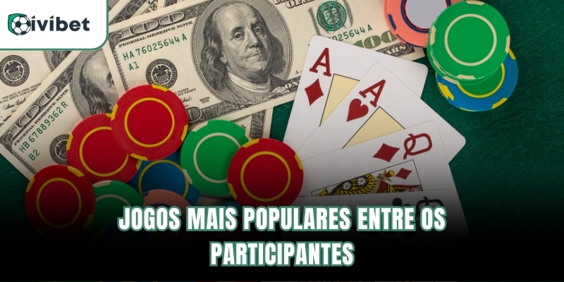 Jogos mais populares entre os participantes